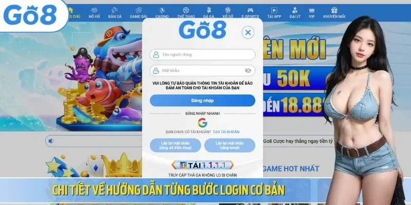 Chi tiết về hướng dẫn từng bước login cơ bản