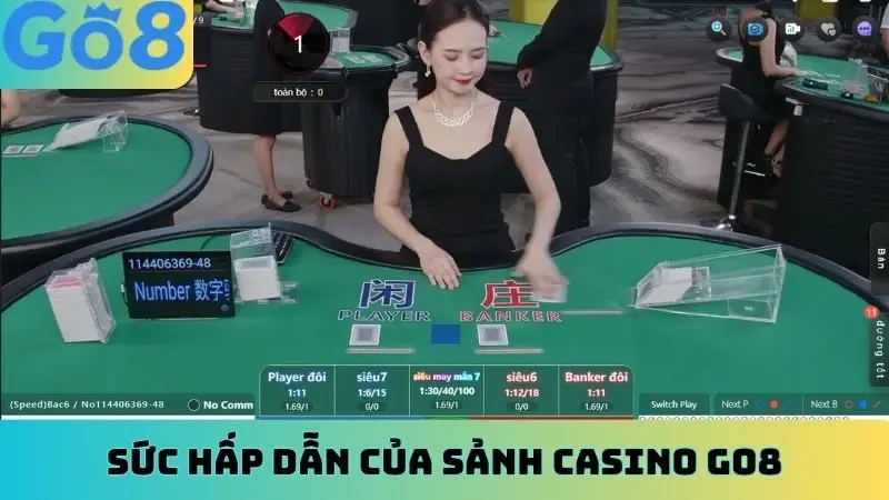 Sức hấp dẫn của sảnh casino GO8
